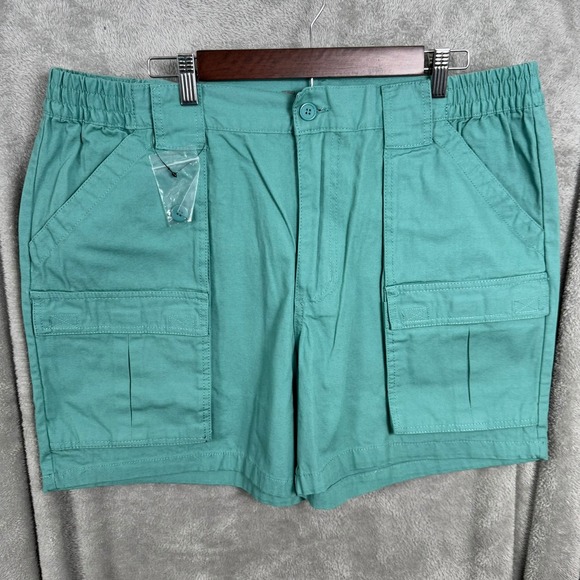 Guide Gear Men's Cargo Shorts Size 40 Green Utility Relaxed Elastic Waist - Picture 1 of 8